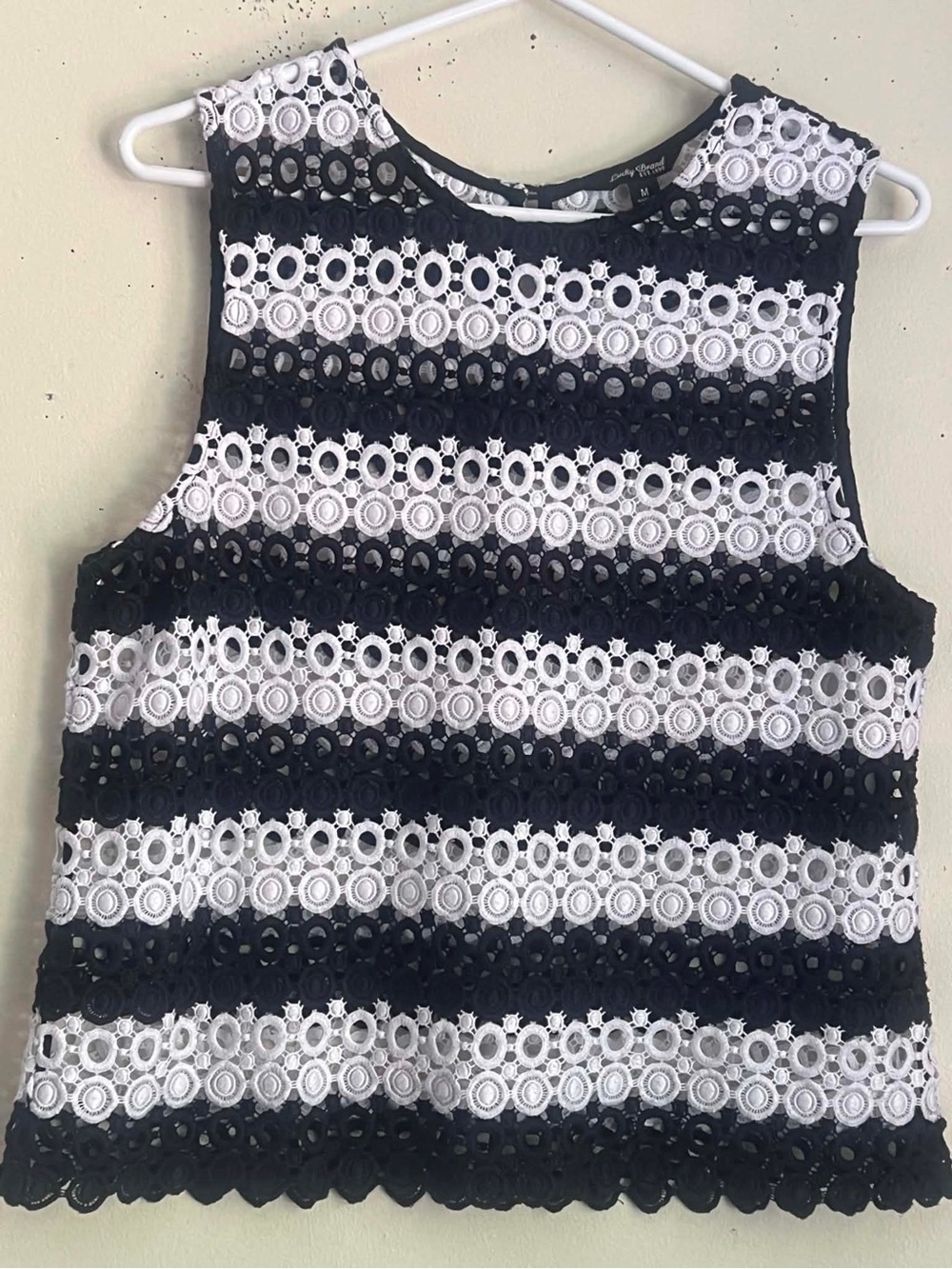 Lucky Brand Black and White Striped l Sleeveless Top
